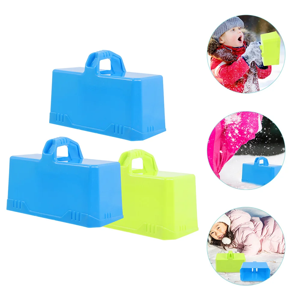 

3 Pcs Childrens Toys Snow Molds for Kids Building Playing Blocks Makers Portable Sand Castle Outdoor Toddler