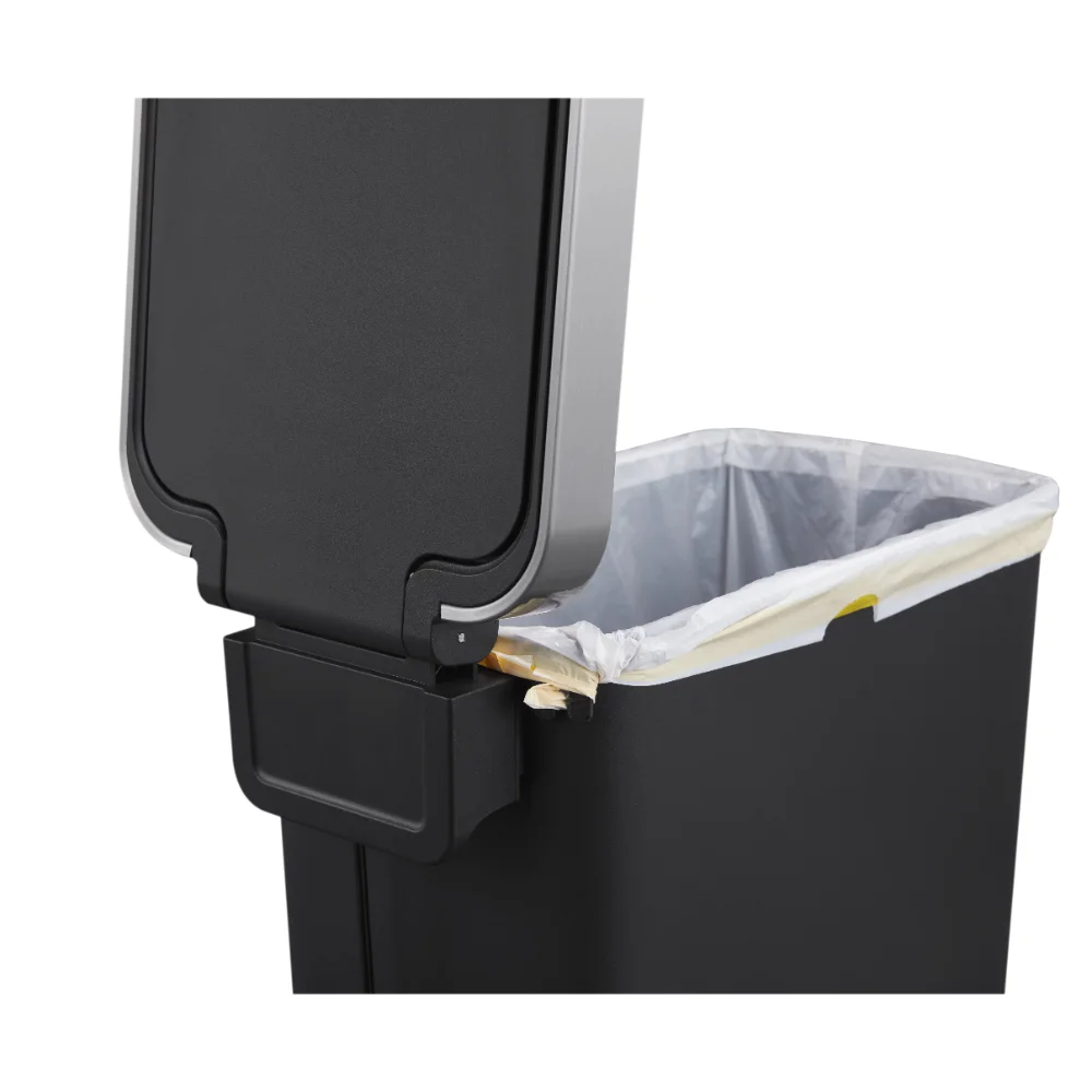 

10.5 Gallon Trash Can, Plastic Slim Step on Kitchen Trash Can, Plastic,6.5 Lb,9.80 X 17.30 X 24.60 Inches