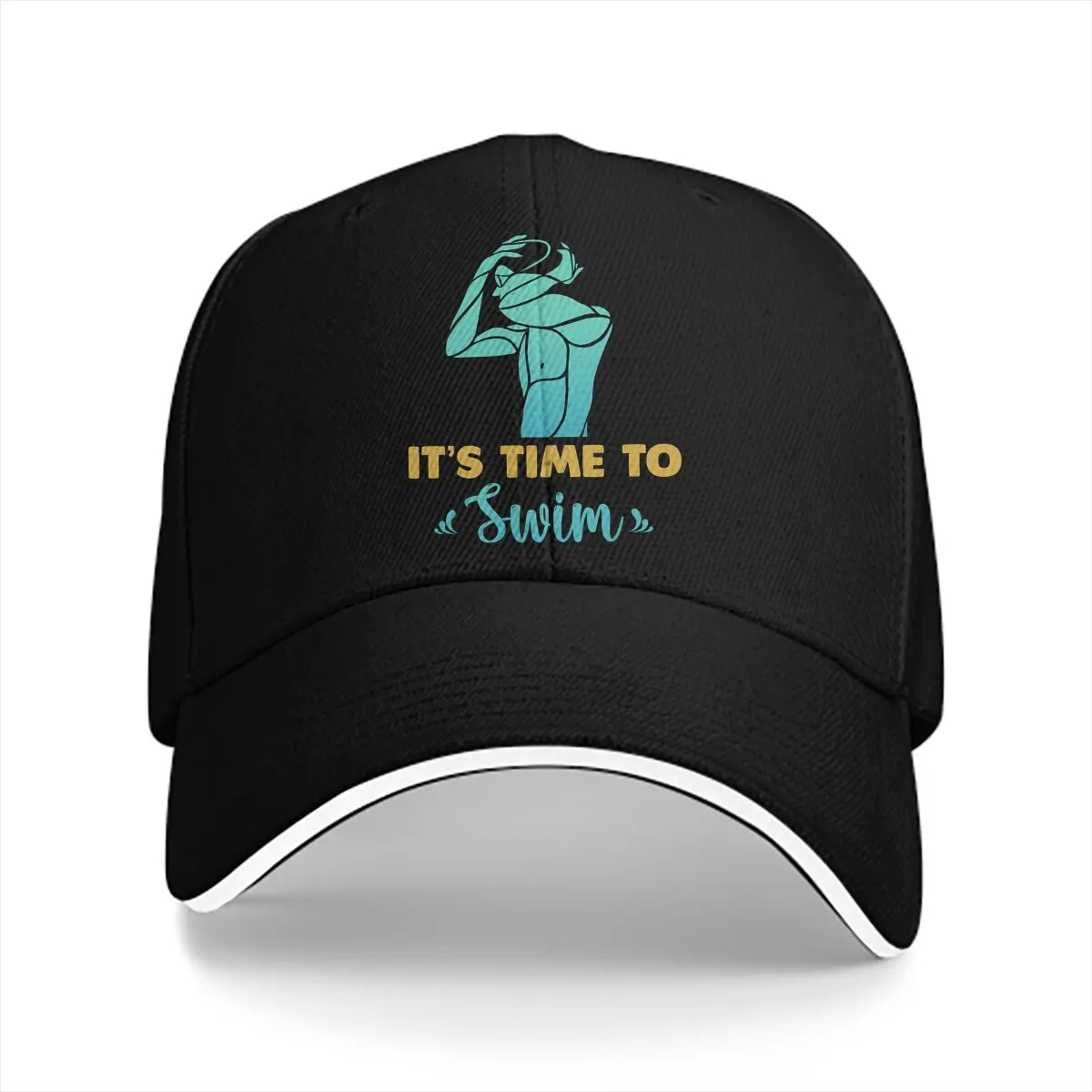 

Pure Color Dad Hats It Is Time To Swim Hat Sun Visor Baseball Caps Swim Swimming Sports Peaked Cap