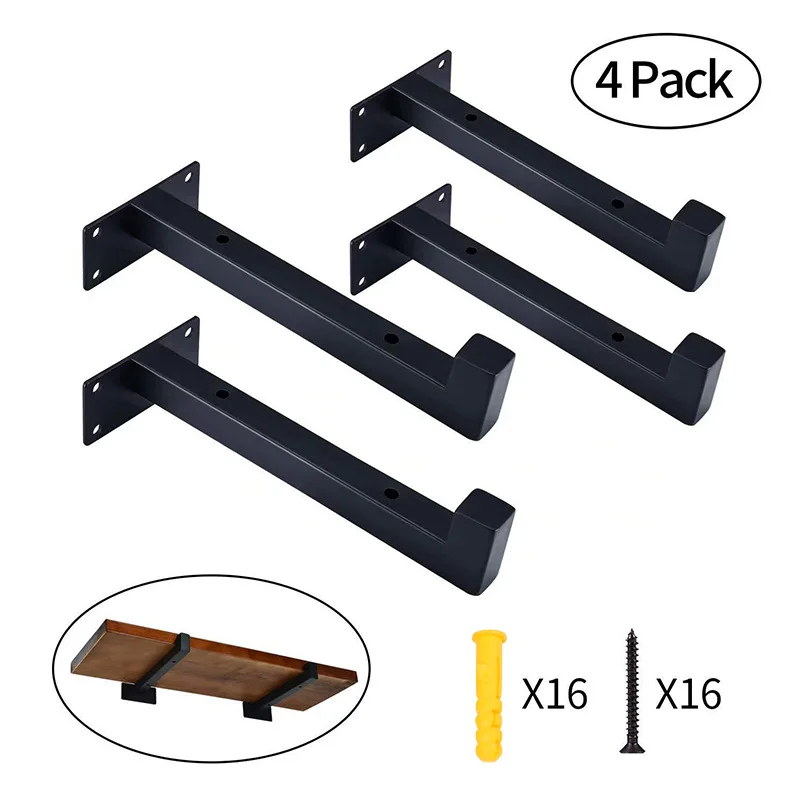 4 Pcs Steel Heavy Duty Shelf Brackets Wall Mounted Metal Floating Bracket Shelving Supports (Not Included Planks)
4 Pcs Steel Heavy Duty Shelf Brackets Wall Mounted Metal Floating Bracket Shelving Supports (Not Included Planks)