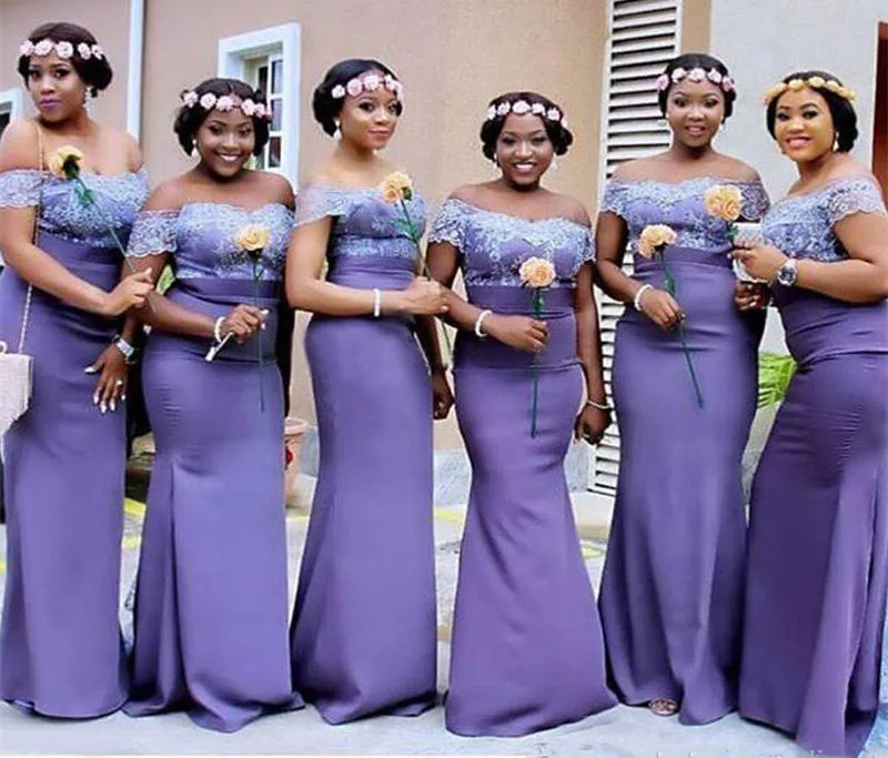 New Arrival South African Arabic Dubai Mermaid Bridesmaid Dresses Off Shoulder Lace Applique Floor Length Maid Of Honor Dresses
New Arrival South African Arabic Dubai Mermaid Bridesmaid Dresses Off Shoulder Lace Applique Floor Length Maid Of Honor Dresses