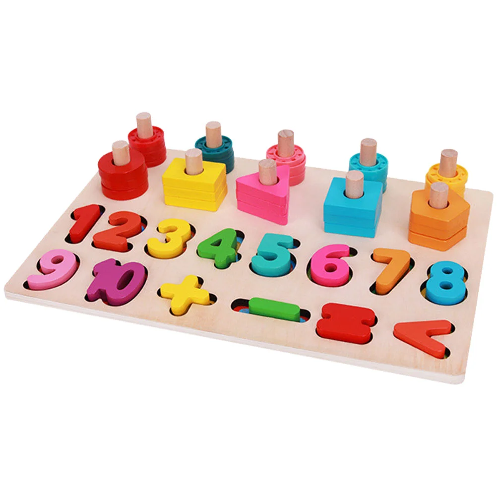 

1 Набор деревянных геометрических игрушек для укладки, познавательная игрушка, детская игрушка для раннего развития