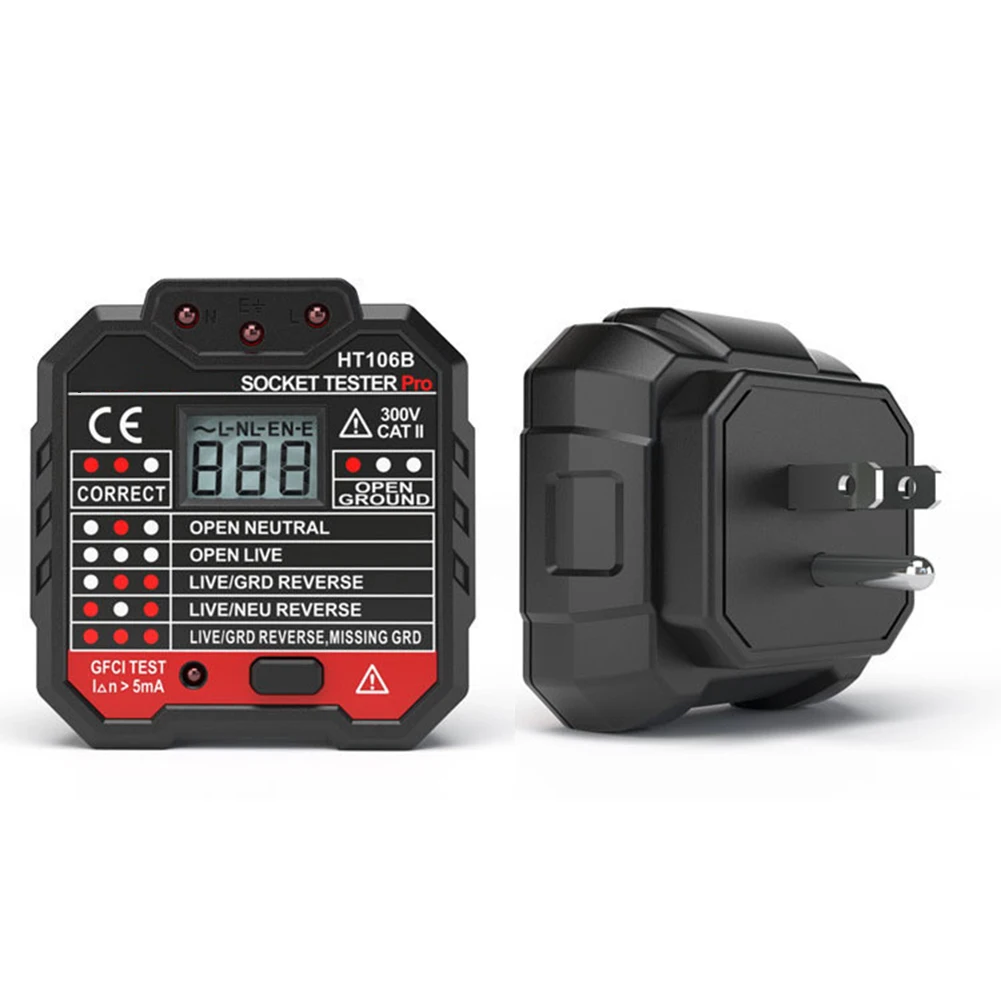 HT106 Electroscope Socket Tester Power Polarity Detector Socket Wiring Intelligent Line Detection For Home Office Factories
HT106 Electroscope Socket Tester Power Polarity Detector Socket Wiring Intelligent Line Detection For Home Office Factories