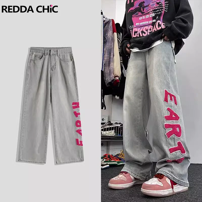 Джинсы REDDACHIC мужские мешковатые в стиле хип-хоп, Свободные повседневные широкие брюки с принтом надписи, широкие Широкие штаны, широкие брюки с графическим принтом, уличная одежда Y2k
Джинсы REDDACHIC мужские мешковатые в стиле хип-хоп, Свободные повседневные широкие брюки с принтом надписи, широкие Широкие штаны, широкие брюки с графическим принтом, уличная одежда Y2k