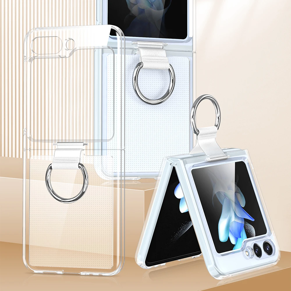 Simple Solid Color Fold Ring Phone Case For Samsung Galaxy Z Flip 5 Collapsible Screen All-inclusive Shock-proof Protection Case
Simple Solid Color Fold Ring Phone Case For Samsung Galaxy Z Flip 5 Collapsible Screen All-inclusive Shock-proof Protection Case