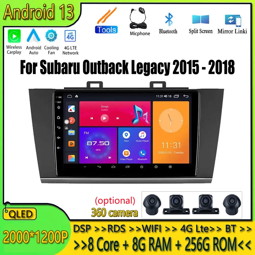 Автомобильный мультимедийный плеер, 9 дюймов, Android 13, для Subaru Outback Legacy 2015, 2016, 2017, 2018, DSP, стерео, IPS, BT, Wi-Fi, 4G
Автомобильный мультимедийный плеер, 9 дюймов, Android 13, для Subaru Outback Legacy 2015, 2016, 2017, 2018, DSP, стерео, IPS, BT, Wi-Fi, 4G