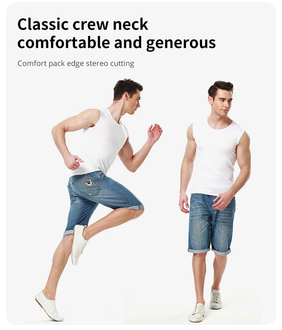 1/3/5 pcs Men's Cotton Sleeveless Thin Vest Young Men's Wide-shouldered Sports Fitness Slim Vest Thin Joker Tight Vest Breathabl 20 S6d28841054f64328acecffab9b32fe08h