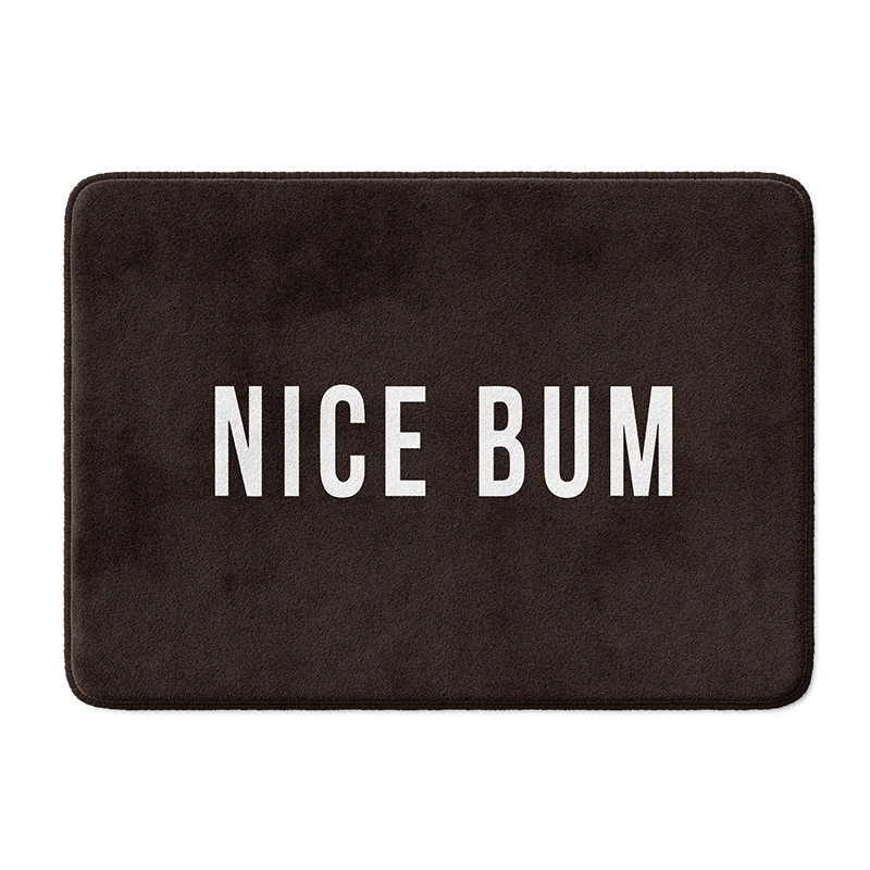 

Aertemisi Nice Bum Bath Mat with Non Slip Base Absorbent Super Cozy Flannel Floor Rug Carpet