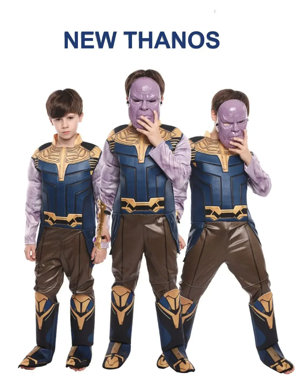 Muscle Thanos Cosplay Costume Attached Mask Kids Superhero Bodysuit Children Dress Children Carnival Suits
Muscle Thanos Cosplay Costume Attached Mask Kids Superhero Bodysuit Children Dress Children Carnival Suits