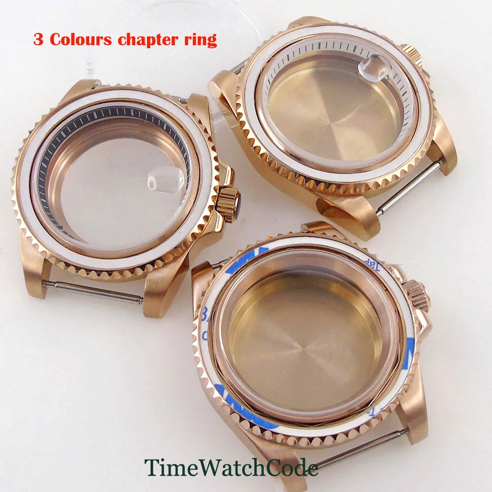 40mm Rose Gold Electroplated Watch Case With Chapter Ring Fit NH35A NH36A ETA 2824 PT5000 ST2130 Sapphire Glass NO Bezel Insert
40mm Rose Gold Electroplated Watch Case With Chapter Ring Fit NH35A NH36A ETA 2824 PT5000 ST2130 Sapphire Glass NO Bezel Insert