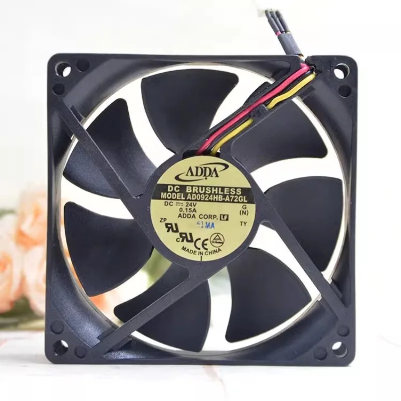 New CPU Cooling Fan for ADDA AD0924HB-A72GL 24V 0.15A 9025 9225 9cm 3-wire Detection Fan 90*90*25mm
New CPU Cooling Fan for ADDA AD0924HB-A72GL 24V 0.15A 9025 9225 9cm 3-wire Detection Fan 90*90*25mm