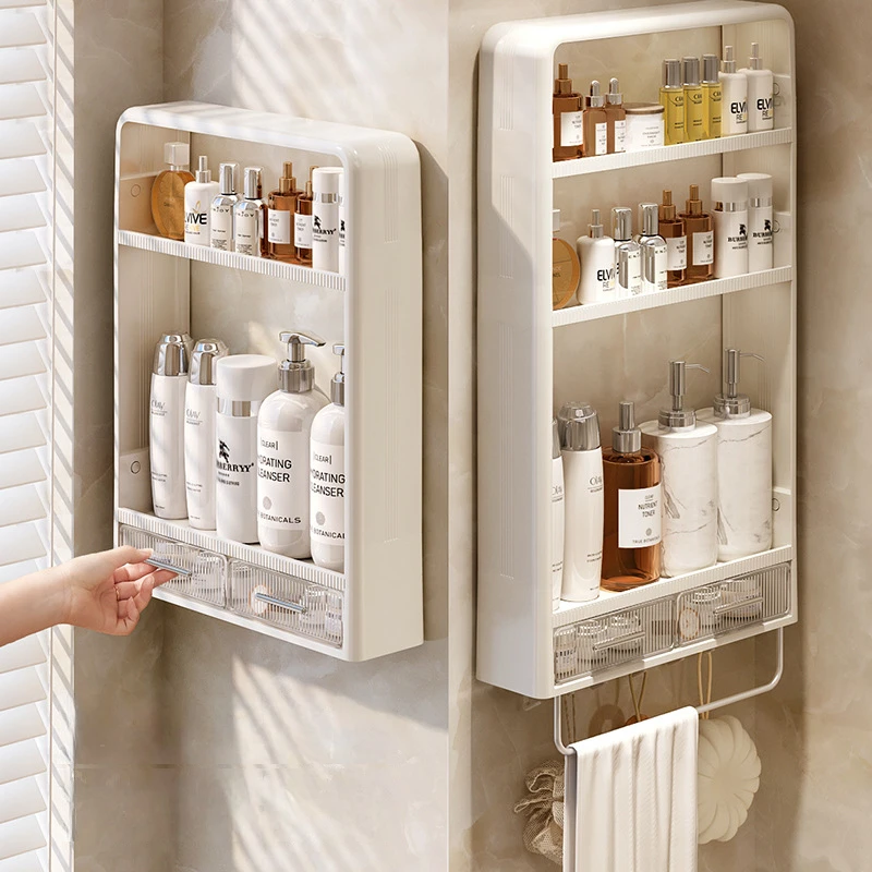 Bathroom Wall Mounted Shelf Multifunctional Toiletries Storage Rack Kitchen Seasoning Bottle Storage Rack Cosmetics Organizer
Bathroom Wall Mounted Shelf Multifunctional Toiletries Storage Rack Kitchen Seasoning Bottle Storage Rack Cosmetics Organizer