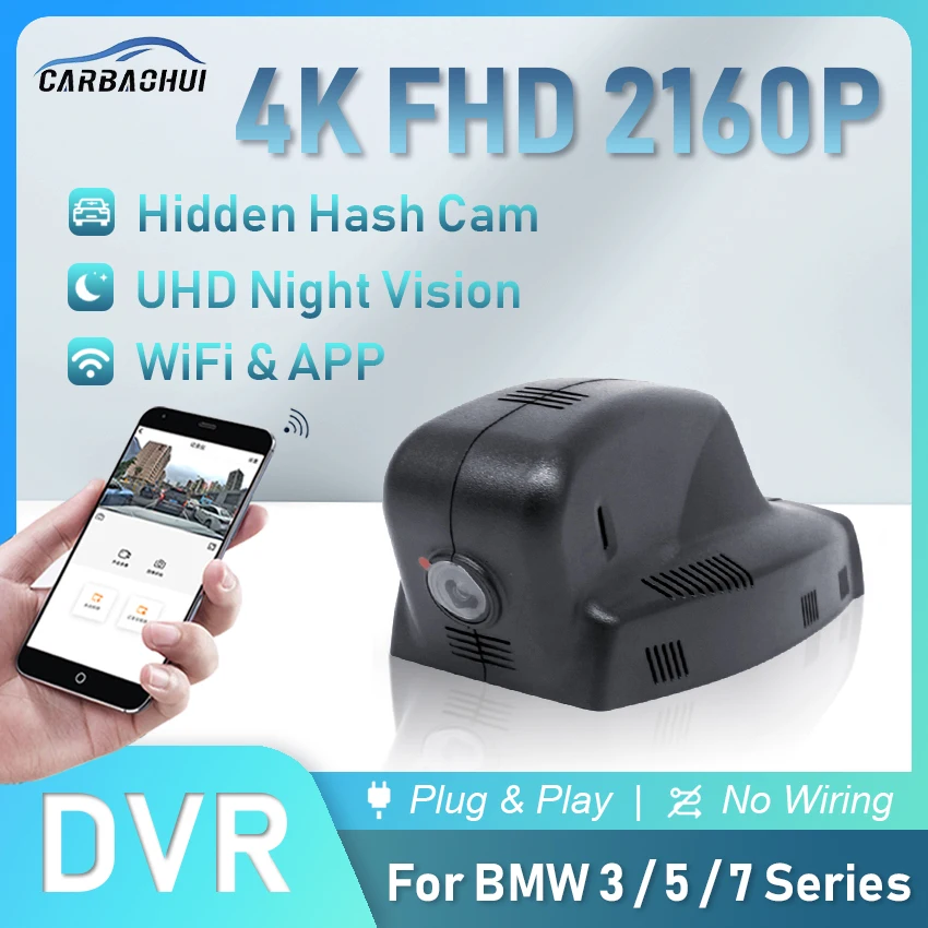 

Dash Cam For BMW 3 5 7 series X3 X5 X6 E81 E82 E87 E88 E90 E91 E93 F07 F06 F03 E84 F25 E70 E71 E63 E64,4K Car DVR Wifi DashCam