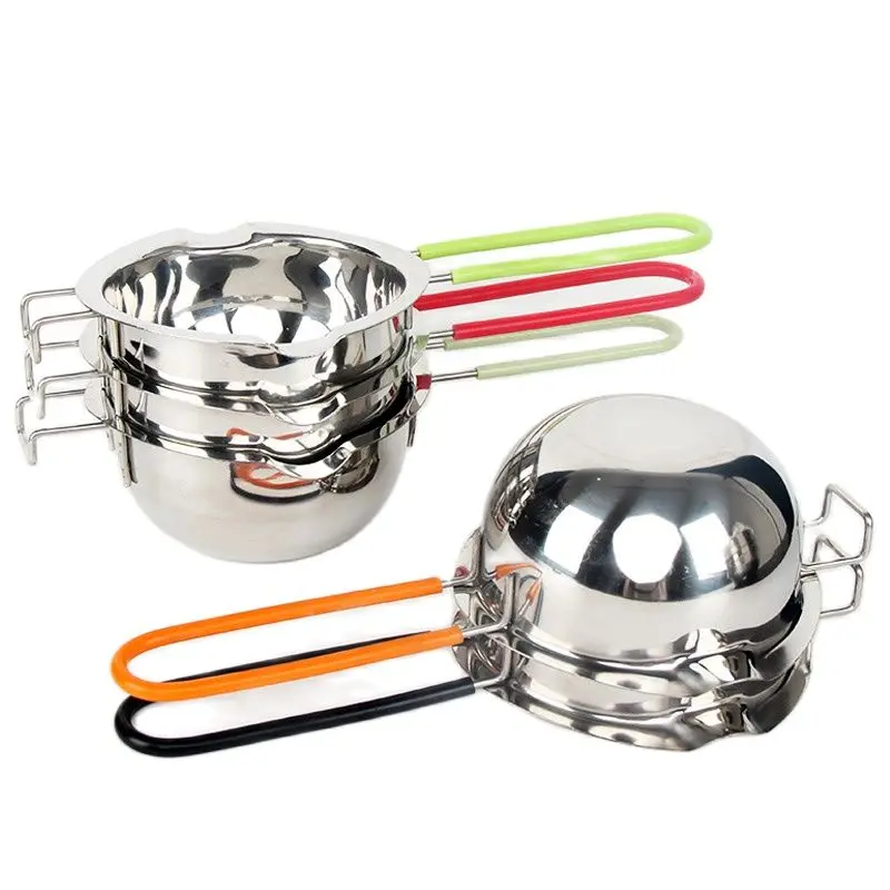 

Free Shipping Cake Tools 304 Stainless Steel 400ml Double Boiler Chocolate Melting Pot Wax Cheese Bowl Butter Warmer Pan