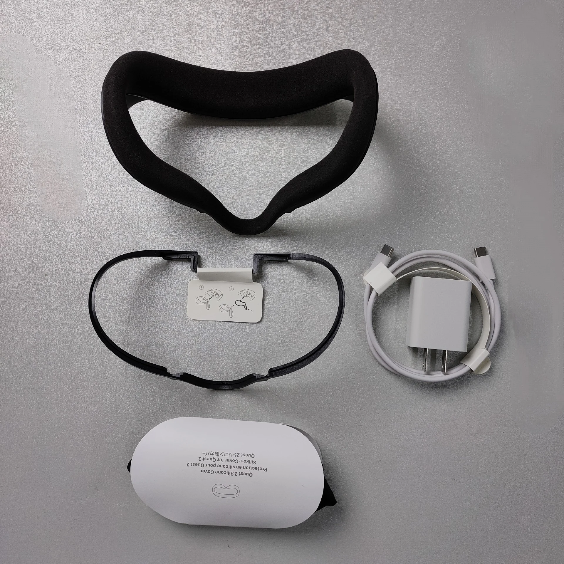 

Original VR Accessories For Oculus Quest 2 VR Headset Head Strap/ Controllers/ Charger/ Silicon Eye Cover/ Face Pad Cushion
