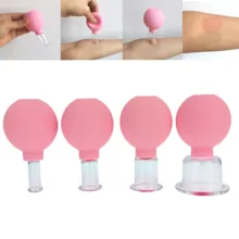 Rubber Massage Body Cups Vacuum Cupping Glasses Face Skin Lifting Body Facial Cups Anti Cellulite Chineses Cupping Therapy Tool