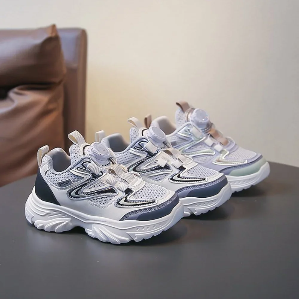 أحذية رياضية من الجلد الصناعي للأطفال موديل 2026، أحذية جري عصرية للمراهقين والأطفال، شبكية وقابلة للتنفس للأولاد والبنات أحذية رياضية من الجلد الصناعي للأطفال موديل 2026، أحذية جري عصرية للمراهقين والأطفال، شبكية وقابلة للتنفس للأولاد والبنات