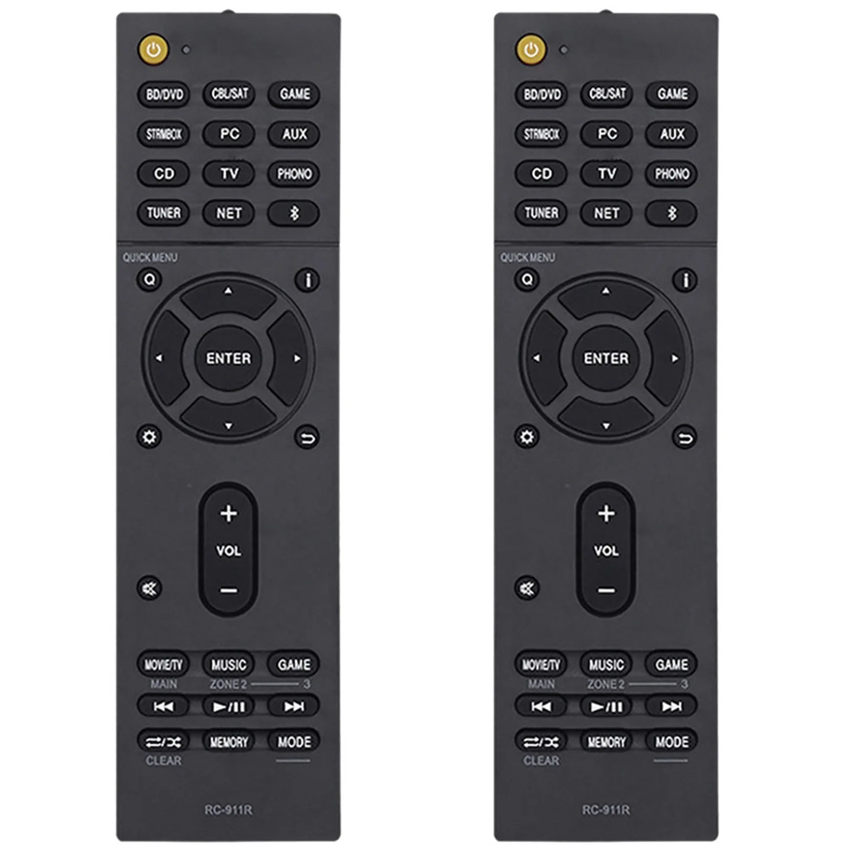 2X RC-911R Remote Control for Onkyo TX-NR575 TX-NR585 TX-RZ810 TX-NR575E AV Receiver Audio/Video Player Remote Control
2X RC-911R Remote Control for Onkyo TX-NR575 TX-NR585 TX-RZ810 TX-NR575E AV Receiver Audio/Video Player Remote Control