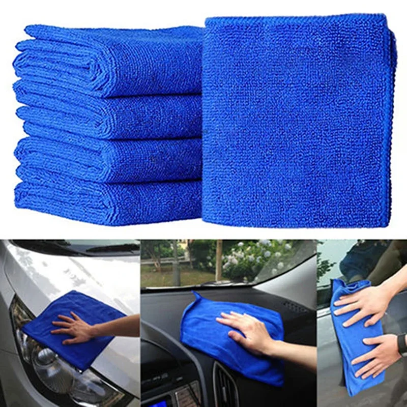 

5PCS Auto Care Ultra Soft Microfiber Towel Car Washing Cloth For Car Polish& Wax Car Care Styling Cleaning Microfibre 25*25cm