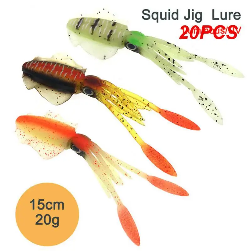 20PCS Flexible Luminous Simulation Squid Fake Bait 15cm 20g Freshwater Seawater Imitation Soft Bait Soft Lure Soft Bait
20PCS Flexible Luminous Simulation Squid Fake Bait 15cm 20g Freshwater Seawater Imitation Soft Bait Soft Lure Soft Bait