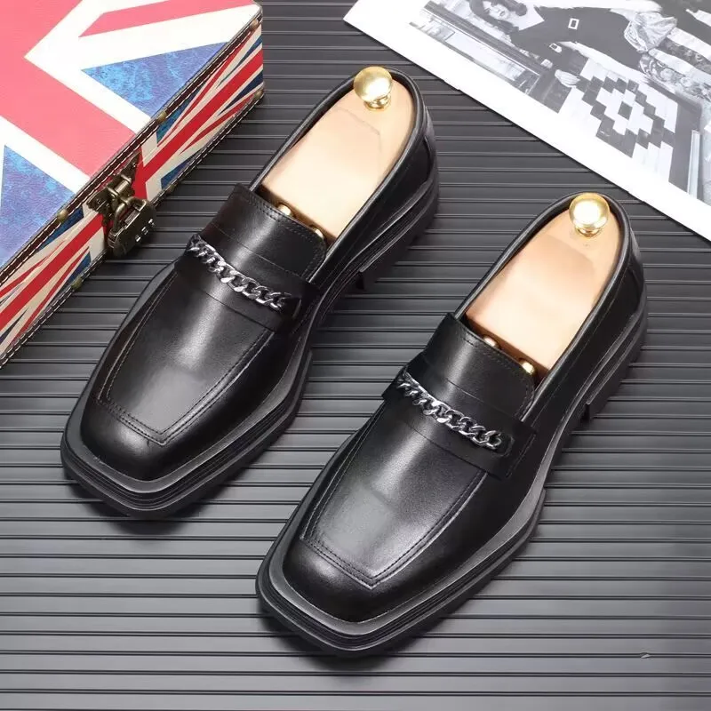 England style men's loafers square toe genuine leather shoes wedding banquet dress slip-on driving shoe platform sneakers zapato
England style men's loafers square toe genuine leather shoes wedding banquet dress slip-on driving shoe platform sneakers zapato
