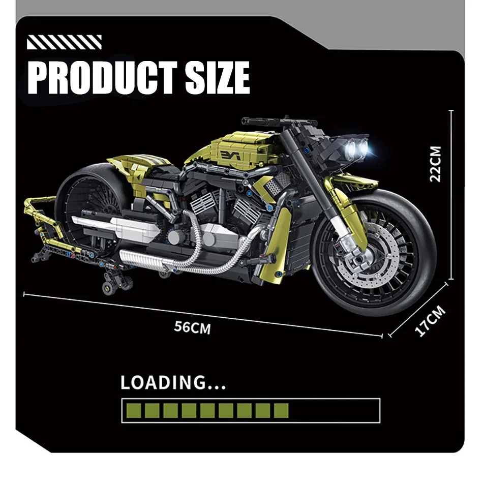 Technical City 2427pcs Harleyed Motorcycle MOC Sport Car Building Blocks 1:5 Scale Motorbike DIY Supercar Bricks Toys For Boys Technical City 2427pcs Harleyed Motorcycle MOC Sport Car Building Blocks 1:5 Scale Motorbike DIY Supercar Bricks Toys For Boys