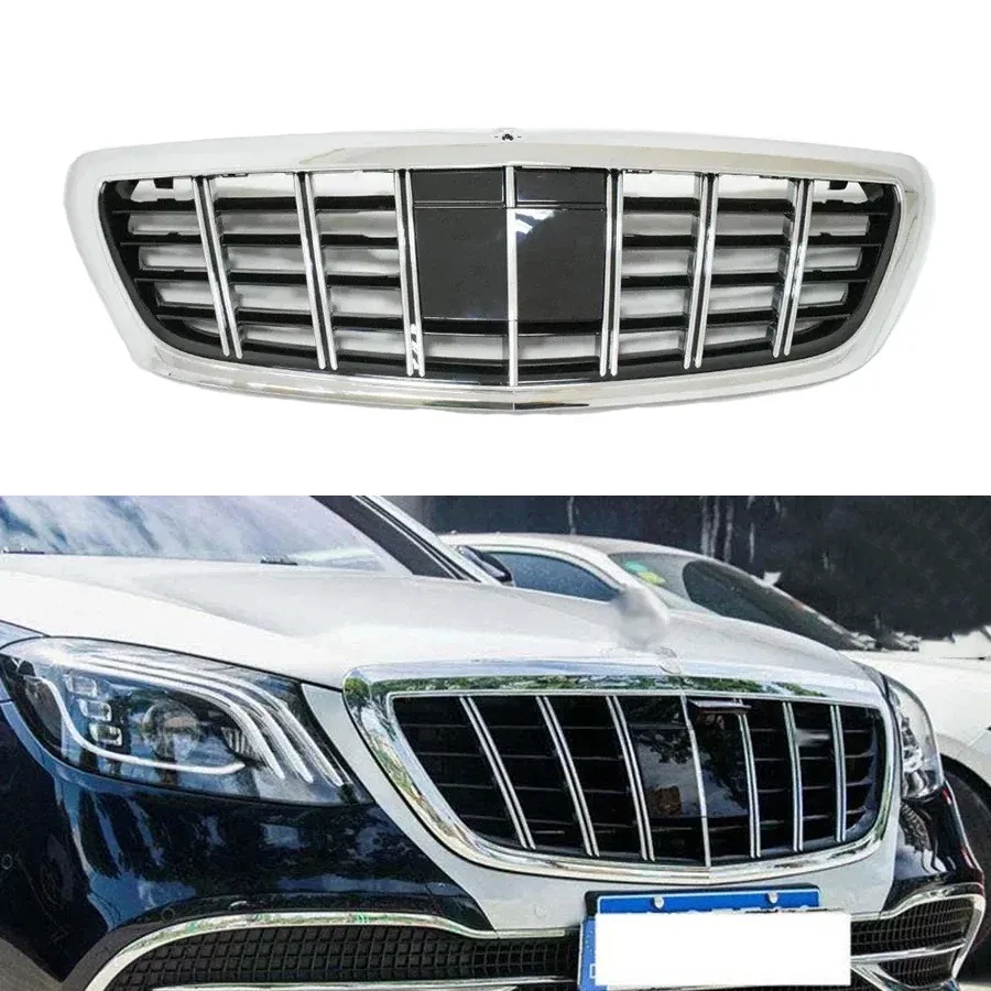 

High Quality ABS Material Grille For Benz S Class W222 B700 B900 Style Car Front Body Parts Car Grille 2014~2020y