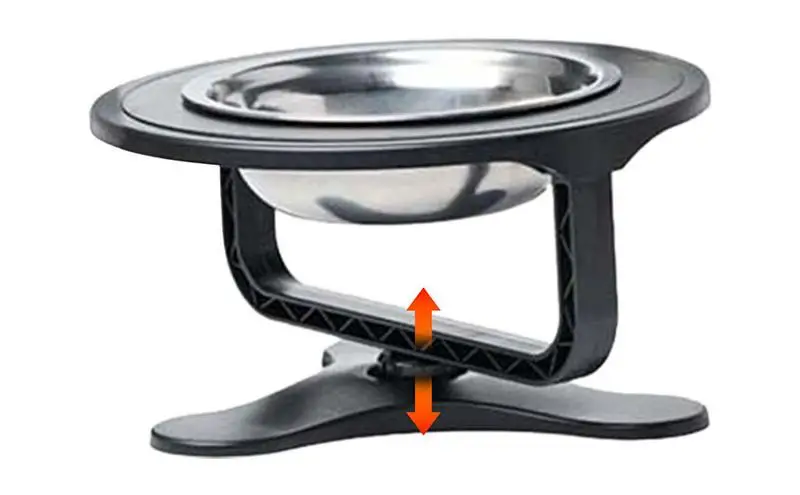 

Elevated Slow Feeder Dog Bowls Height Adjustable Stand Pets Bowl Non Slip Raised Puppies & Cats Food Water Bowl Tilt Neck Guard
