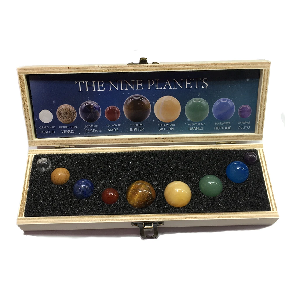 1pc Natural Crystal Ball Solar System Nine Planets Gemstone Specimen Collection Box Home Decorations Desktop Decorations Gifts 
1pc Natural Crystal Ball Solar System Nine Planets Gemstone Specimen Collection Box Home Decorations Desktop Decorations Gifts