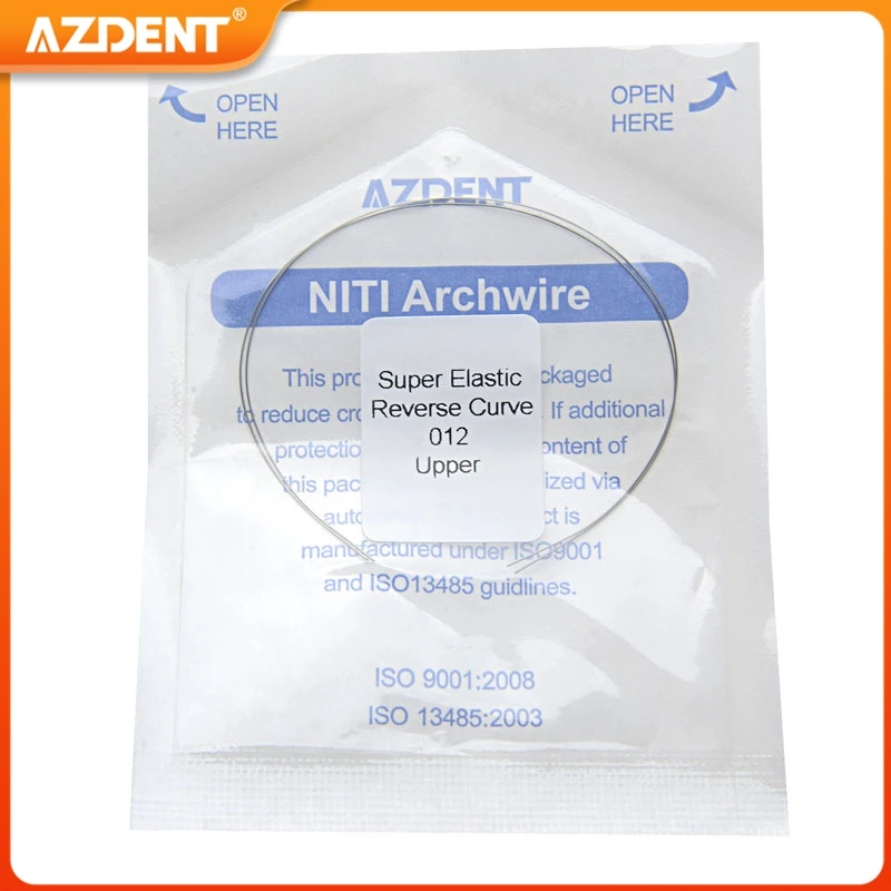 2PCS/Pack AZDENT Dental Orthodontic Super Elastic Reverse Curve Round Arch Wires NITI Alloy Archwire Upper Lower
2PCS/Pack AZDENT Dental Orthodontic Super Elastic Reverse Curve Round Arch Wires NITI Alloy Archwire Upper Lower