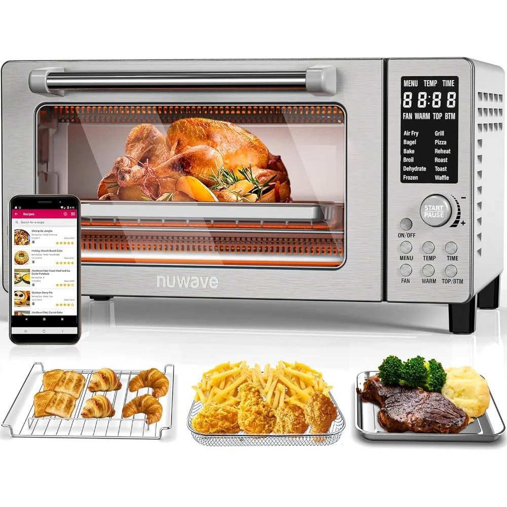 Bravo Air Fryer Toaster Smart Oven, 12-in-1 Countertop Convection, 1800 Watts, 21-Qt Capacity, 50°-450°F Temp Controls
Bravo Air Fryer Toaster Smart Oven, 12-in-1 Countertop Convection, 1800 Watts, 21-Qt Capacity, 50°-450°F Temp Controls