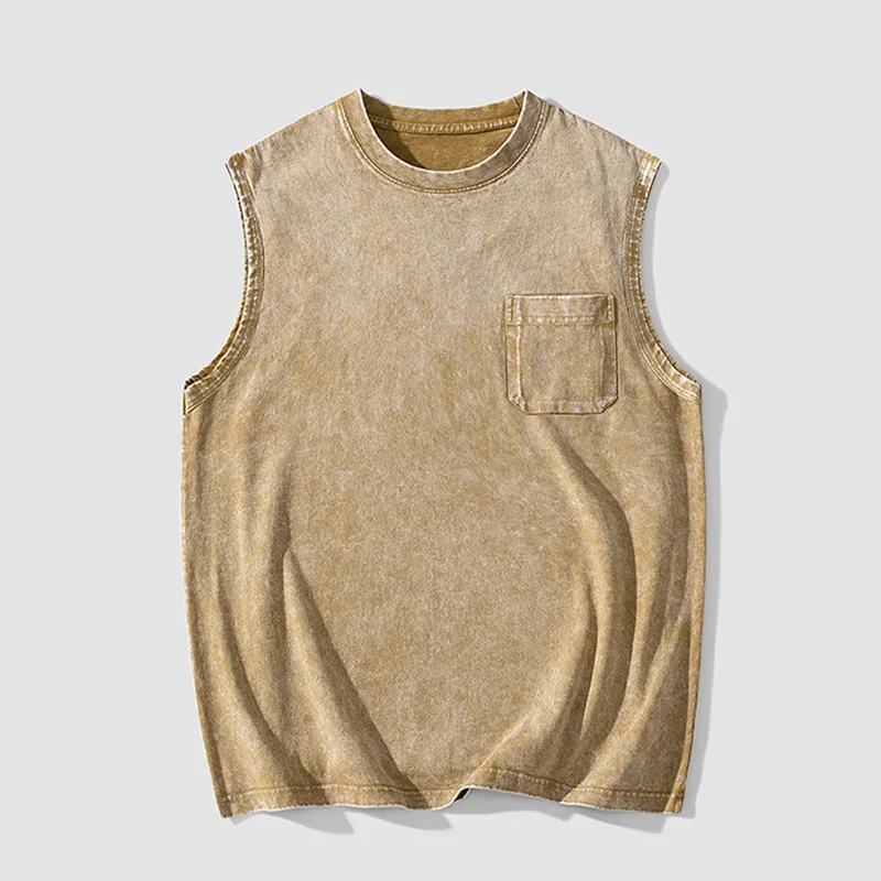 Short Sleeved T-Shirt For Men's Summer American Clothing T-Shirt For Men's Loose Sleeveless Trendy Brand Washed Old T-Shirt
Short Sleeved T-Shirt For Men's Summer American Clothing T-Shirt For Men's Loose Sleeveless Trendy Brand Washed Old T-Shirt