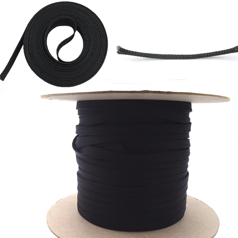 

Cable Sleeve Insulated Braided Sleeving Data 6mm Line Protection Wire Cable Flame-retardant Nylon Tube Length 10M