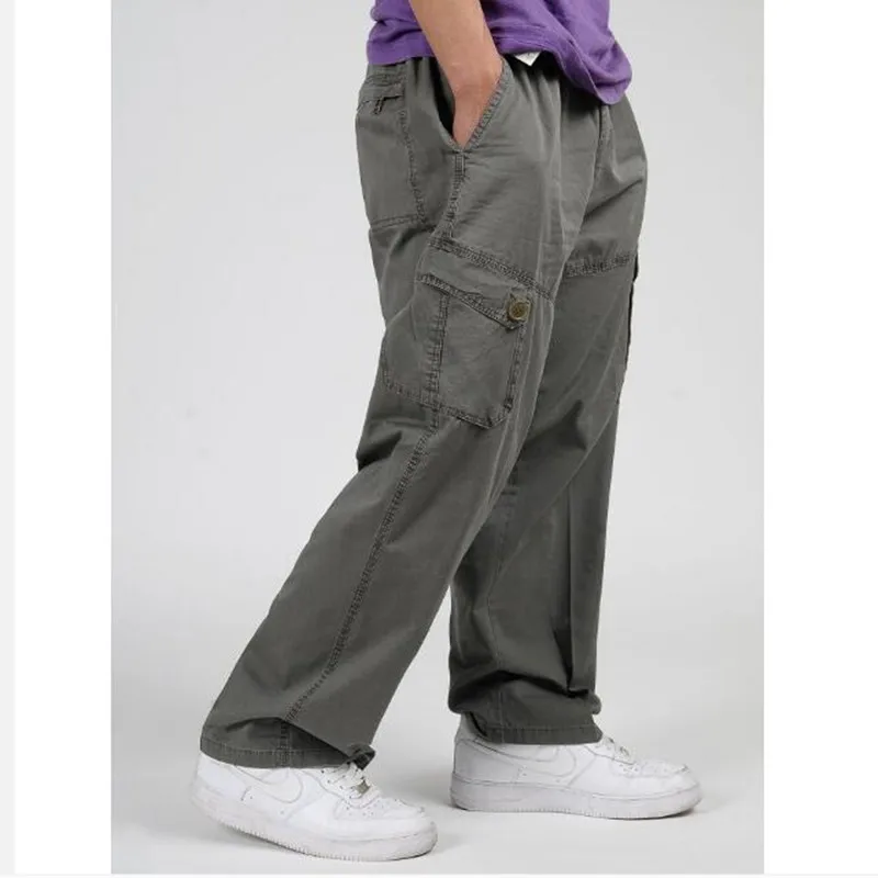 Elastic Waist Men's Cargo Pants Spring Autumn Hip Hop Loose Fat Male Trousers Plus Size 5XL 6XL
Elastic Waist Men's Cargo Pants Spring Autumn Hip Hop Loose Fat Male Trousers Plus Size 5XL 6XL