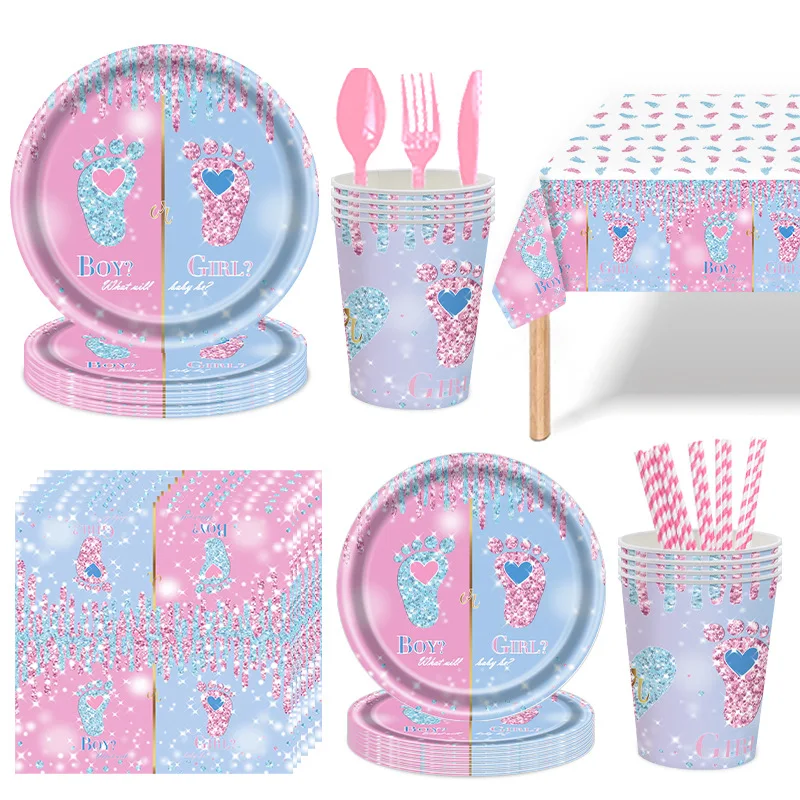 Gender Reveal Disposable Tableware Set Baby Shower Boy Or Girl Plate Napkin Tablecloth Gender Reveal Party Decorations Supplies
Gender Reveal Disposable Tableware Set Baby Shower Boy Or Girl Plate Napkin Tablecloth Gender Reveal Party Decorations Supplies