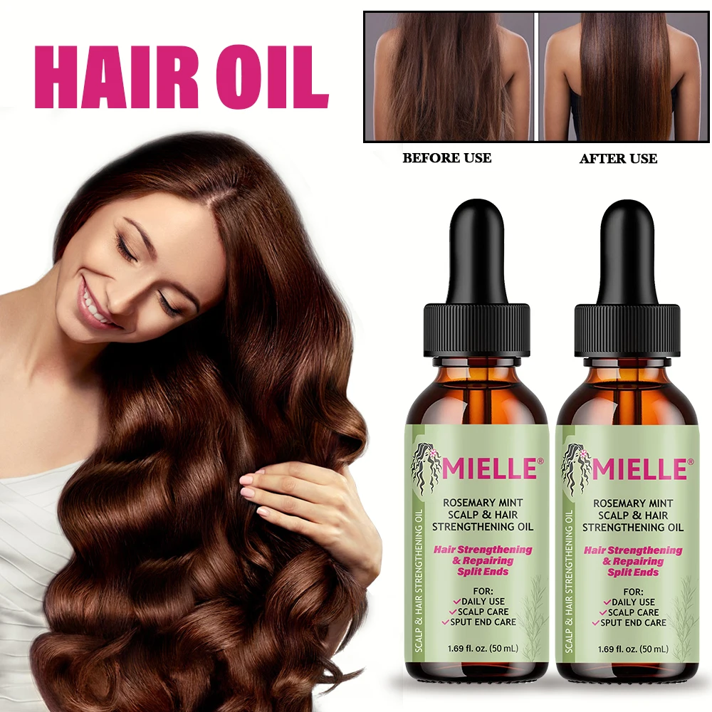 

Hair Growth Essential Oil Rosemary Mint Hair Strengthening Oil Nourishing Treatment for Dry Mielle Organics and Split Ends Hair