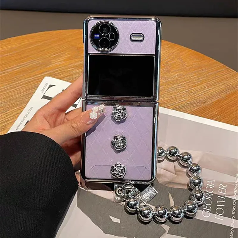 Luxury Camellia Electroplating Phone Case For VIVO X Flip XFlip Silvery Bracelet Hard PC Back Cover
Luxury Camellia Electroplating Phone Case For VIVO X Flip XFlip Silvery Bracelet Hard PC Back Cover