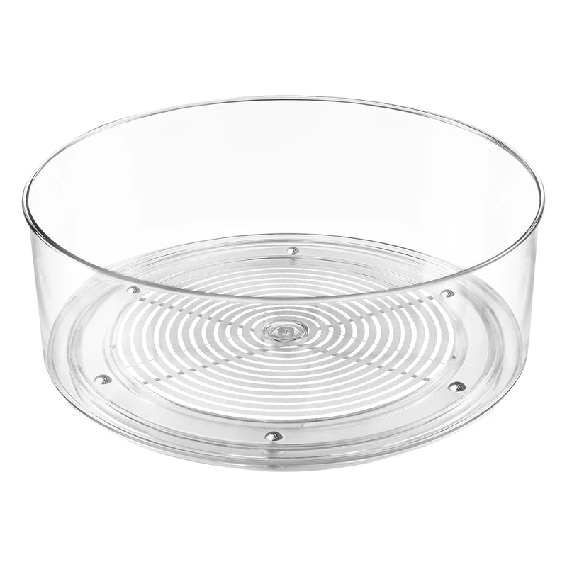 

1 Piece Refrigerator Lazy Susan, Clear Turntable Organizer, Pantry Lazy Susan Organizer, Plastic 360 Degree Rotating Lazy Susan