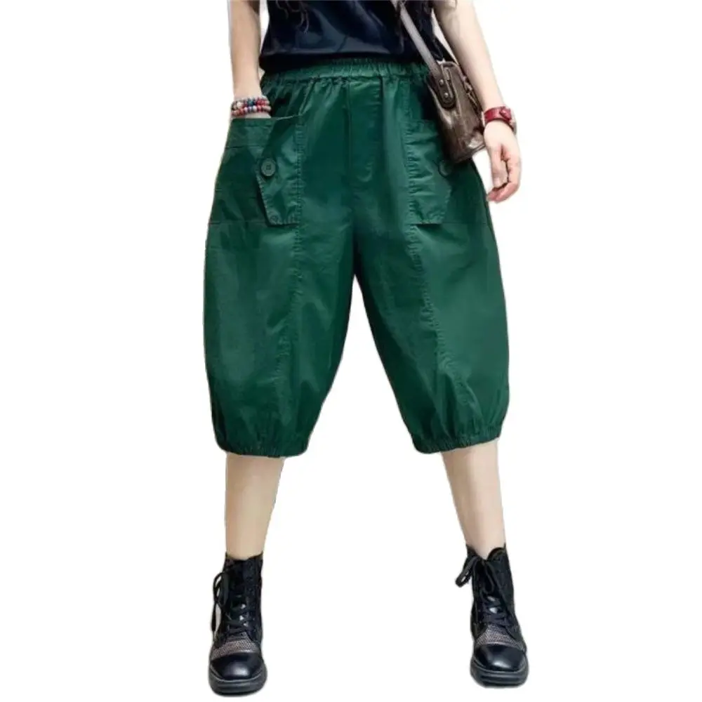 Summer Women Harem Pants High Waist Loose Bloomers Knee-length Pants Comfortable Casual Solid Baggy Pants Capris Trousers 3XL
Summer Women Harem Pants High Waist Loose Bloomers Knee-length Pants Comfortable Casual Solid Baggy Pants Capris Trousers 3XL