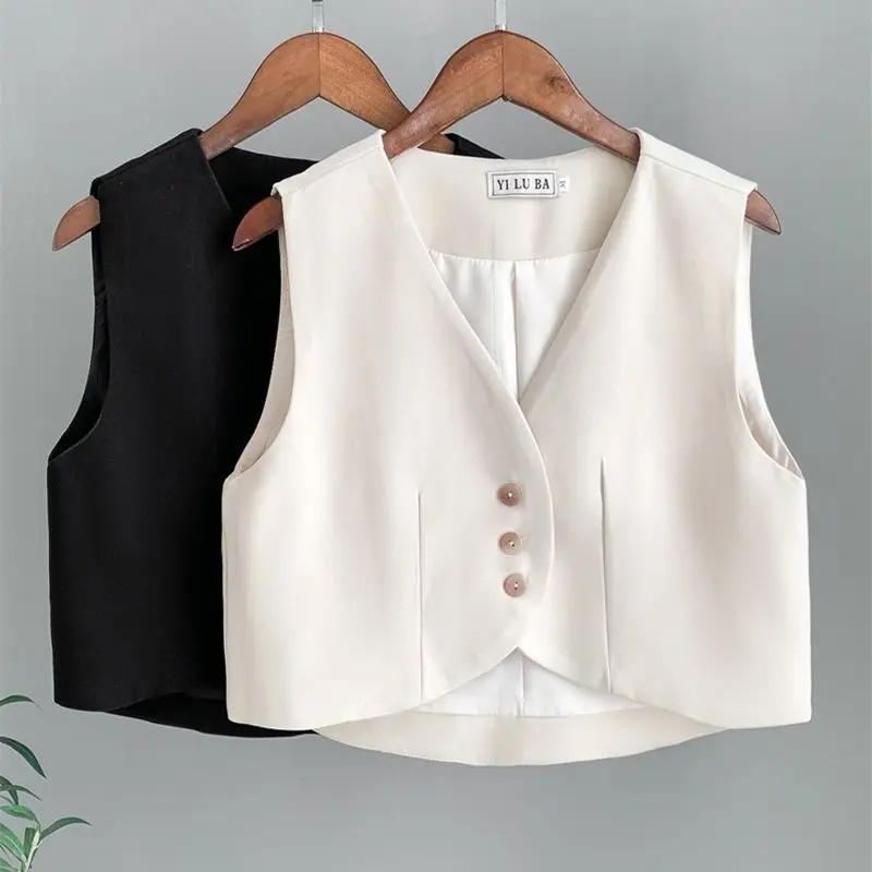 Vest clip fashion suit 2023 short style new spring and autumn pony women's fashion trend waistcoat women
Vest clip fashion suit 2023 short style new spring and autumn pony women's fashion trend waistcoat women