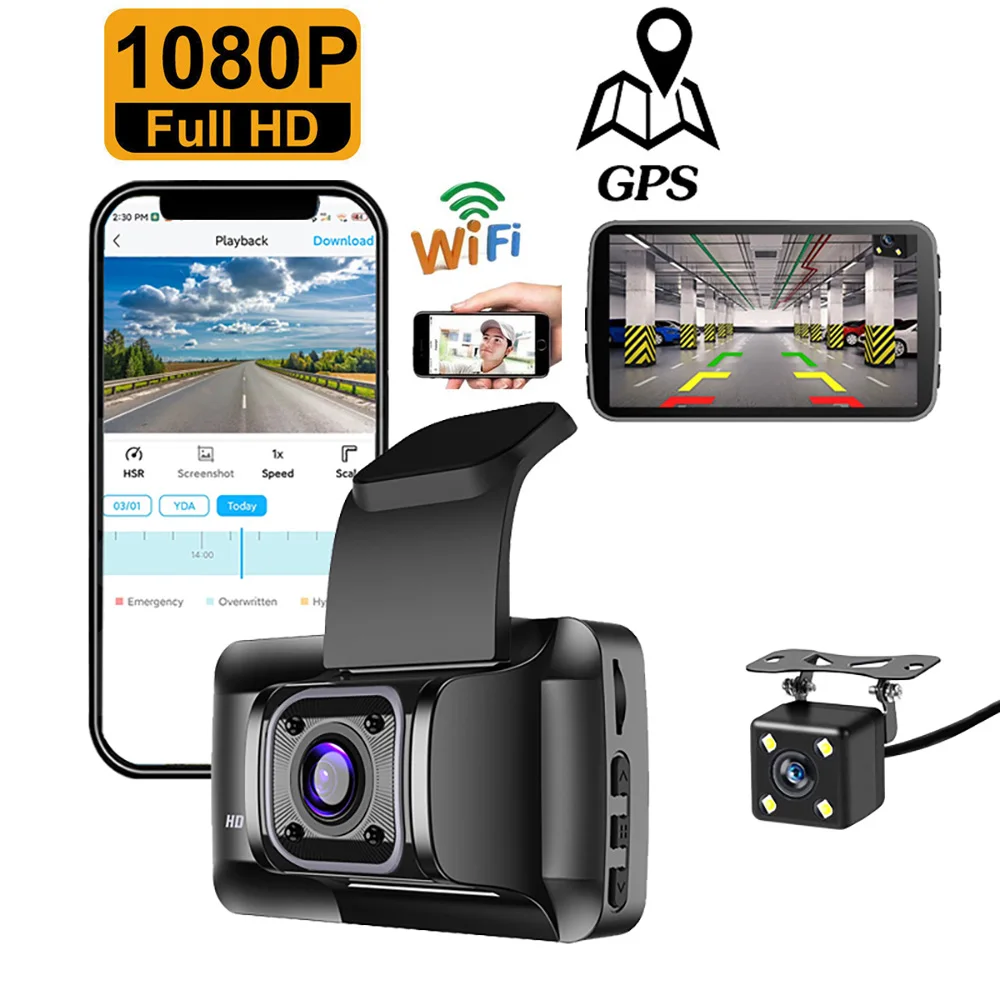 Автомобильный видеорегистратор Wi-Fi Full HD 1080P, автомобильная камера, видеорегистратор с ночным видением, автомобильный черный ящик, видеорегистратор с GPS, автомобильные аксессуары
Автомобильный видеорегистратор Wi-Fi Full HD 1080P, автомобильная камера, видеорегистратор с ночным видением, автомобильный черный ящик, видеорегистратор с GPS, автомобильные аксессуары