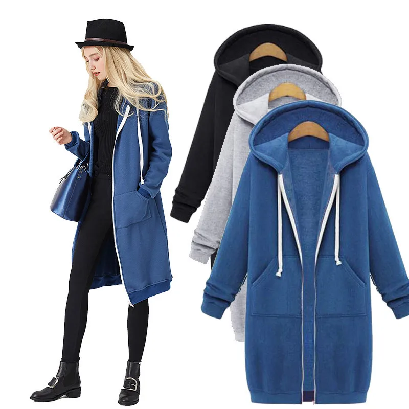 Autumn and Winter Women's Hooded Long Sleeve Medium Long Sweater Sweater Long Coat
Autumn and Winter Women's Hooded Long Sleeve Medium Long Sweater Sweater Long Coat