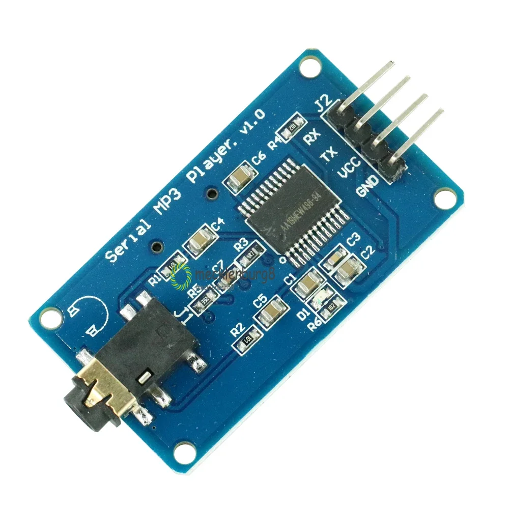 

YX5300 UART TTL Serial Control MP3 Music Player Module Support MP3 / WAV Micro SD /SDHC Card For Arduino/AVR/ARM/PIC 3.2-5.2V DC