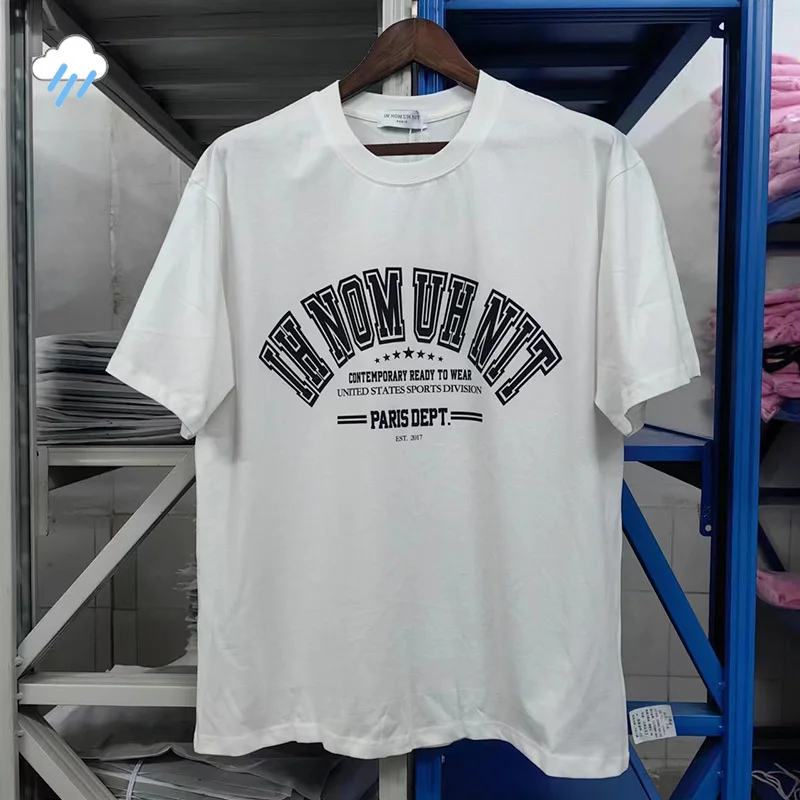 

Классическая футболка с надписью и логотипом, высокое качество, 100% хлопок, футболки большого размера, топы IH NOM UH NIT PARIS, футболка с внутренними бирками