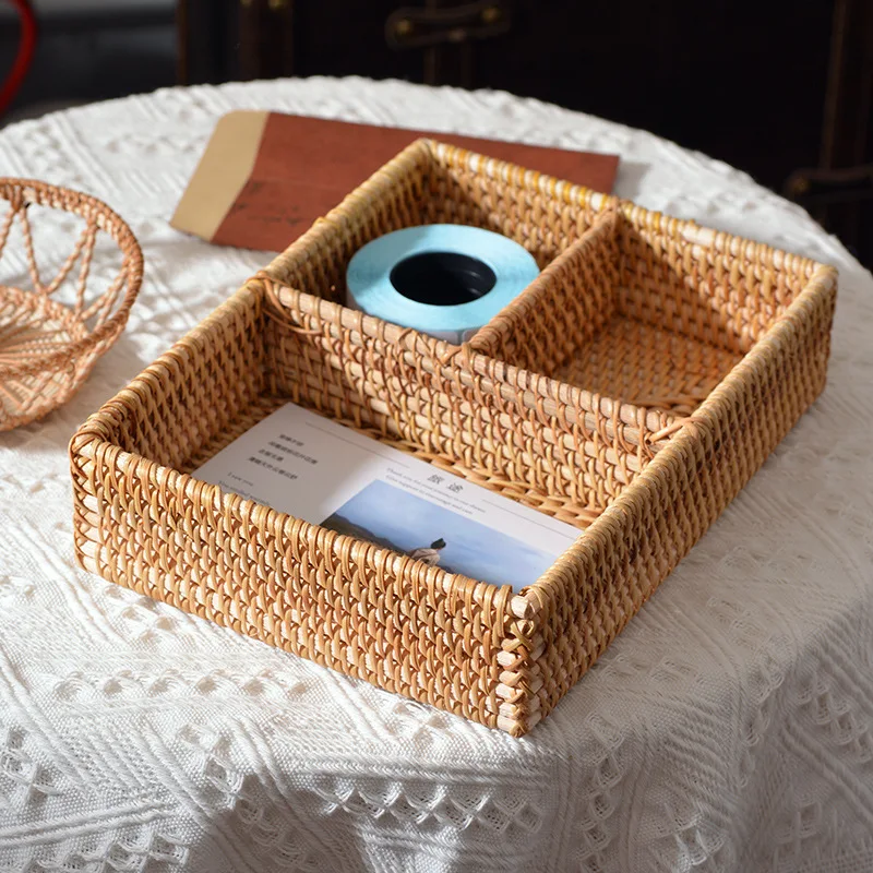 Pure handmade Vietnam autumn rattan woven storage box Clothes end table snacks storage basket desktop sorting debris storage
Pure handmade Vietnam autumn rattan woven storage box Clothes end table snacks storage basket desktop sorting debris storage