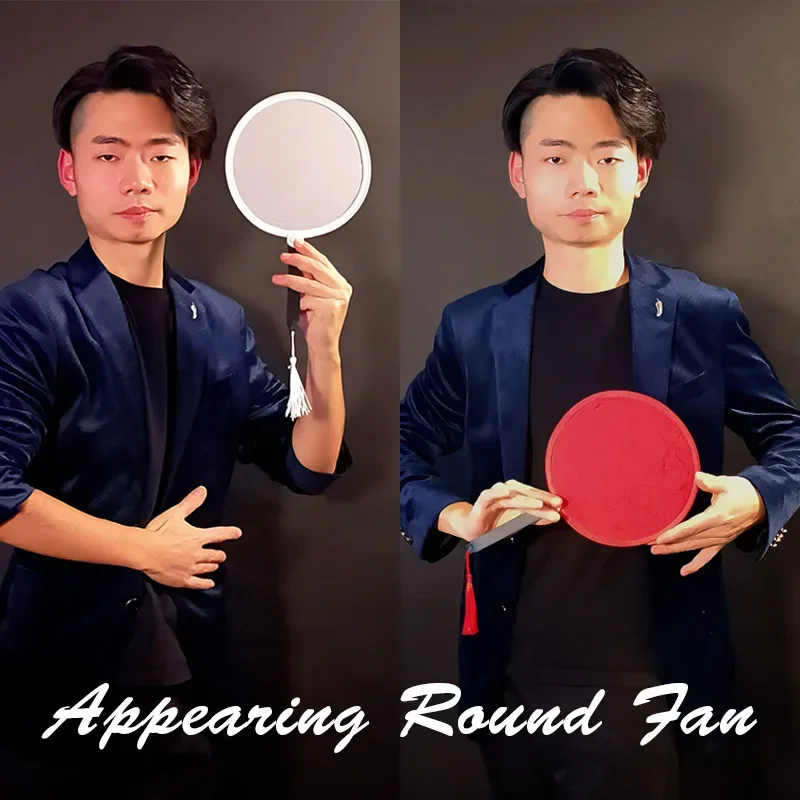 

Appearing Round Fan by Angel Magic Tricks Red/White Folded Fan Production Magia Accessories Stage Illusions Gimmicks Mental Prop