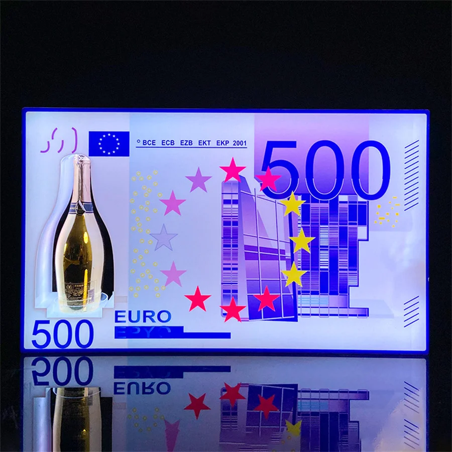 Rechargeable Acrylic VIP LED Gorifier Display 500 Euro Bill sign box light Vip LED Bottle Presenter For party Night Club bar
Rechargeable Acrylic VIP LED Gorifier Display 500 Euro Bill sign box light Vip LED Bottle Presenter For party Night Club bar