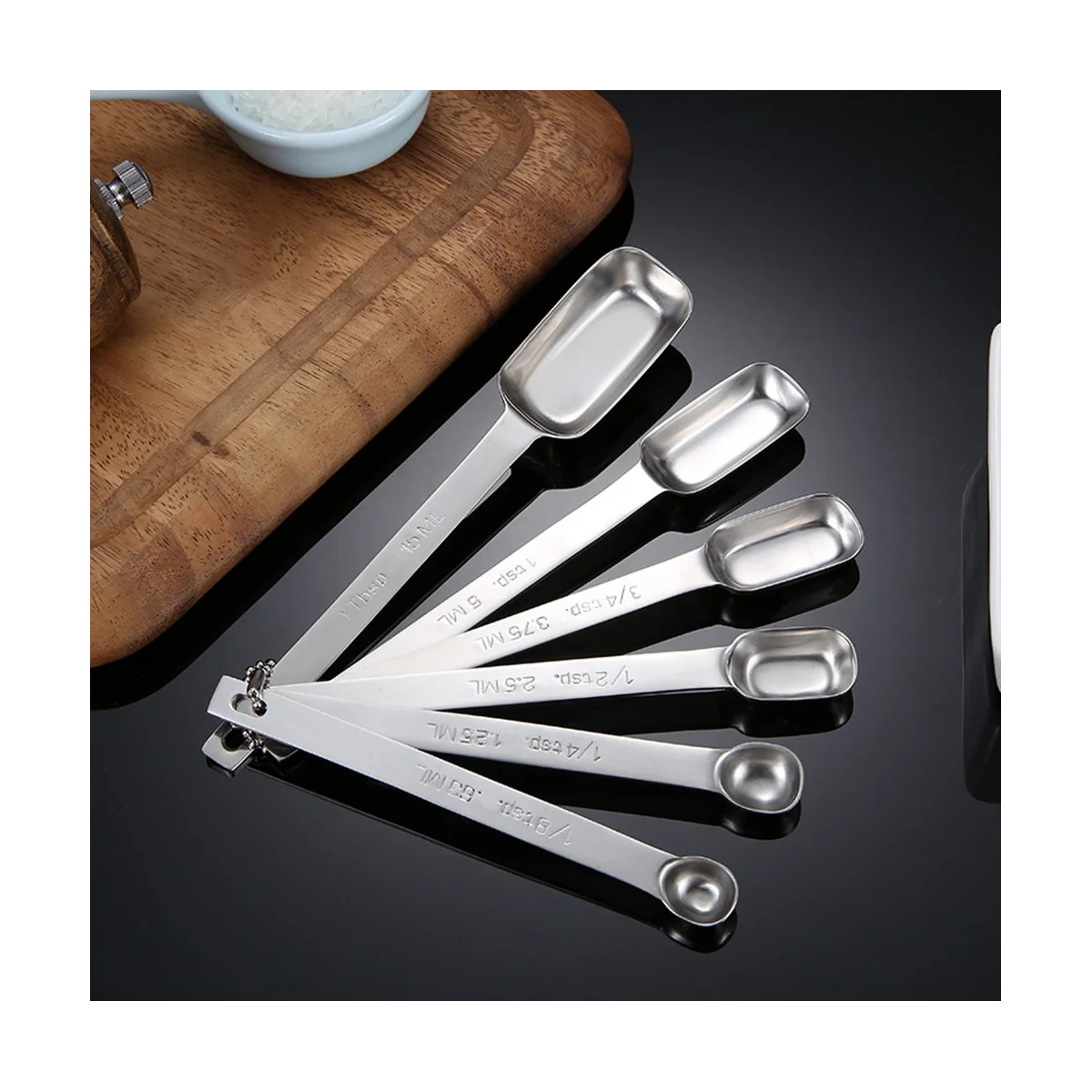 6PCS Measuring Spoons Set, Stainless Steel Measuring Spoons, Long Handle Measuring Spoons, Metal Tablespoon
6PCS Measuring Spoons Set, Stainless Steel Measuring Spoons, Long Handle Measuring Spoons, Metal Tablespoon