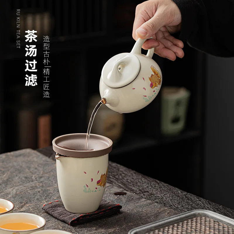 Чайный горшок Ruyao, чайная чашка, женский роскошный чайный сервиз, домашний, гостиная, офис, ресепшн, керамический каменный ковш
Чайный горшок Ruyao, чайная чашка, женский роскошный чайный сервиз, домашний, гостиная, офис, ресепшн, керамический каменный ковш