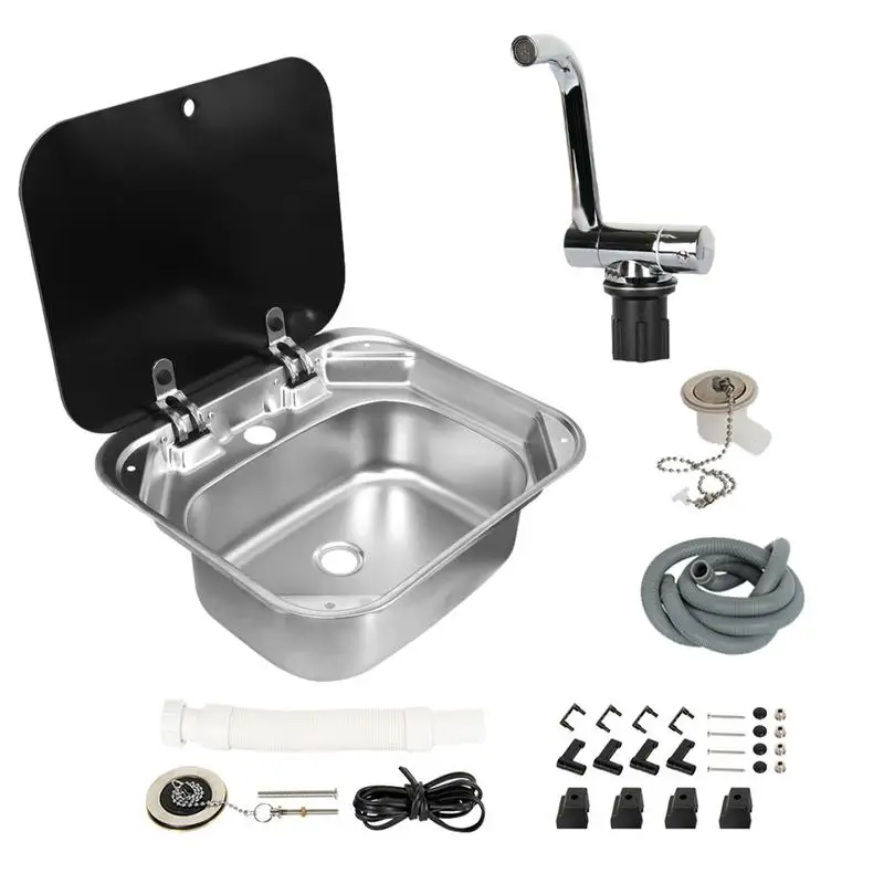 Rv Sink Foldable Stainless Steel Kitchen Sink RV Sink With Cover Kitchen Wash Basin Vegetable Sink Folding Flis Cover Single
Rv Sink Foldable Stainless Steel Kitchen Sink RV Sink With Cover Kitchen Wash Basin Vegetable Sink Folding Flis Cover Single